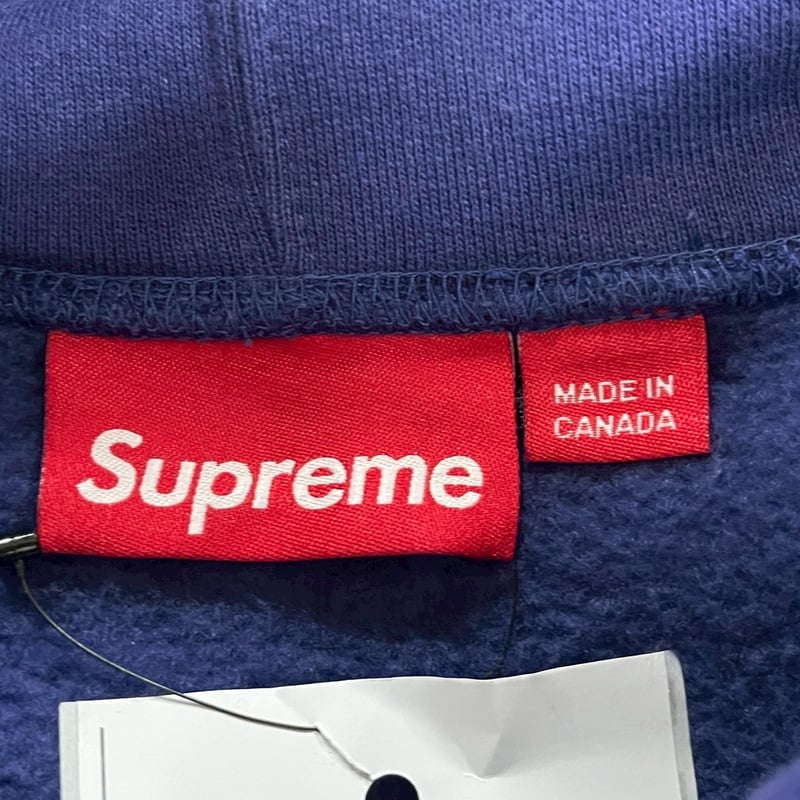 Supreme SMALL BOX HOODED SWEATSHIRT WASHED NAVY