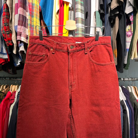 LEVIS 90S 560 COLLAR DENIM PANT WINE RED 34/34 46799