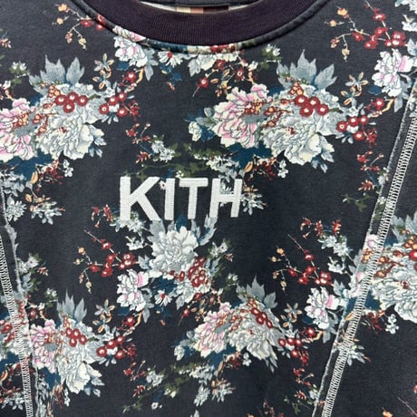 KITH PANEL CREWNECK SWEAT NAVY MULTI MEDIUM 17549