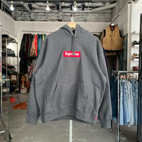 Supreme 21AW BOX LOGO HOODED SWEATSHIRT CHARCOAL MEDIUM 46538