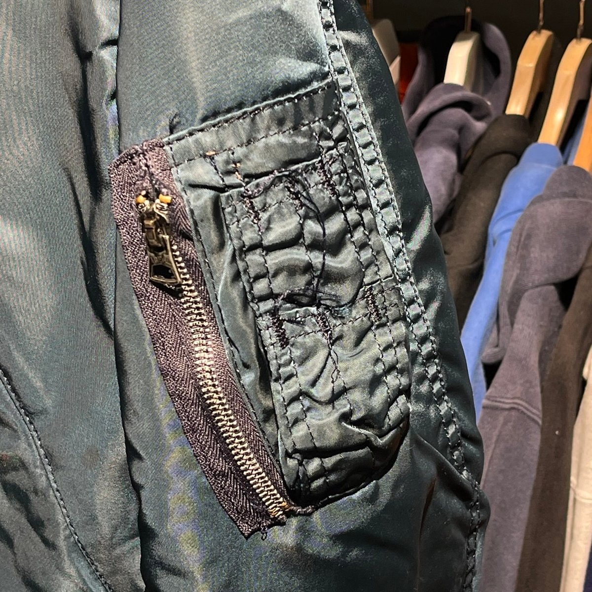 90s ALPHA MA-1 flight jacket gray