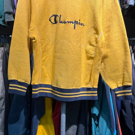 CHAMPION 90S OVER DYE RW SWEAT SCRIPT LOGO YELLOW MEDIUM 23396