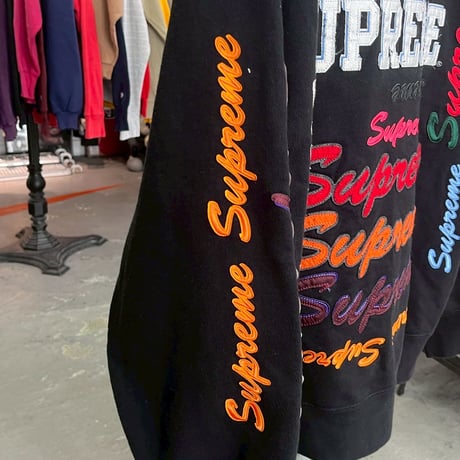 Supreme MULTI LOGO HOODED SWEATSHIRT BLACK XL 73961