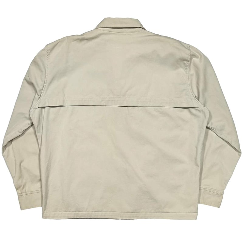 STUSSY 90s COTTON CHINO ZIP JACKET BEIGE LARGE STUSSY 90s COTTON CHINO ZIP JACKET BEIGE LARGE
