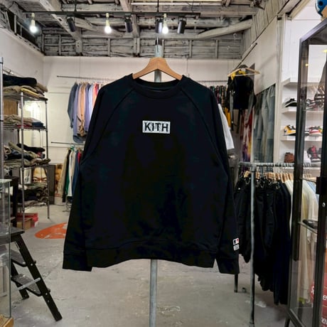 KITH × MLB LA DODGERS ARCHED CREWNECK BLACK LARGE 17533