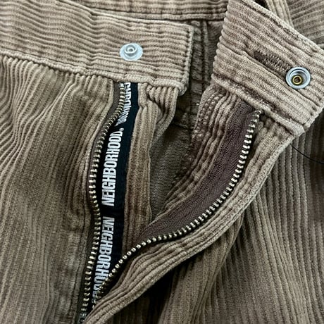 NEIGHBORHOOD SAVAGE CORDUROY DP WIDE PANT BROWN XL 242XBNH-PTM10