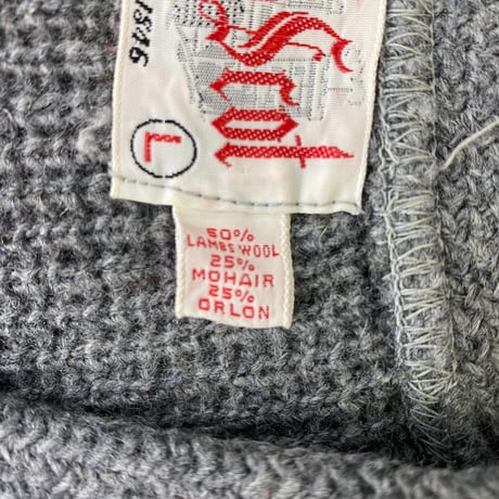 ROB SCOT 60S MOHAIR KNIT GREY LARGE 06359