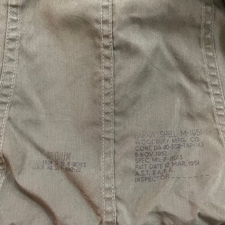 US.ARMY M-51 FISHTAIL PARKA KHAKI MEDIUM 64033