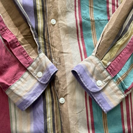 POLO RALPH LAUREN BONNARD 53%SILK 47%LINEN SHIRT LARGE 45186