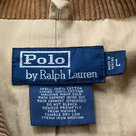 POLO RALPH LAUREN 90S CORDUROY HUNTING JACKET BEIGE LARGE 82540