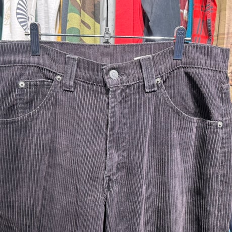LEVI'S 90S SILVER TAB BAGGY CORDUROY CUT OFF PANT BLACK 32 52245