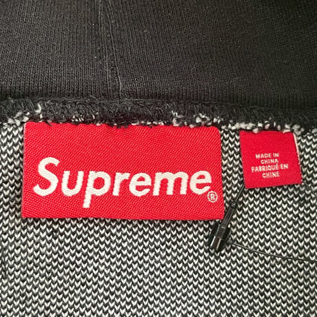 Supreme  BIG LOGO JACQUARD HOODED SWEATSHIRT BALCK LARGE 87868