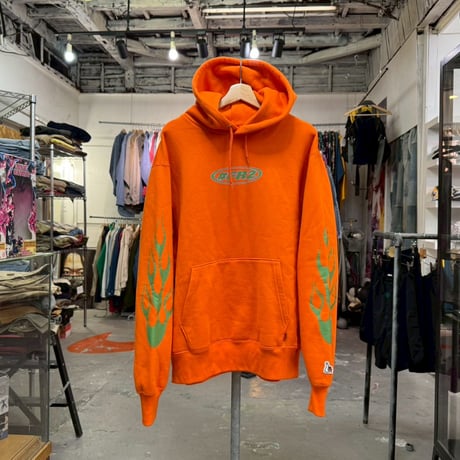 FR2 YANAGI FIRE SLEEVE SWEAT HOODIE  ORANGE LARGE 05771