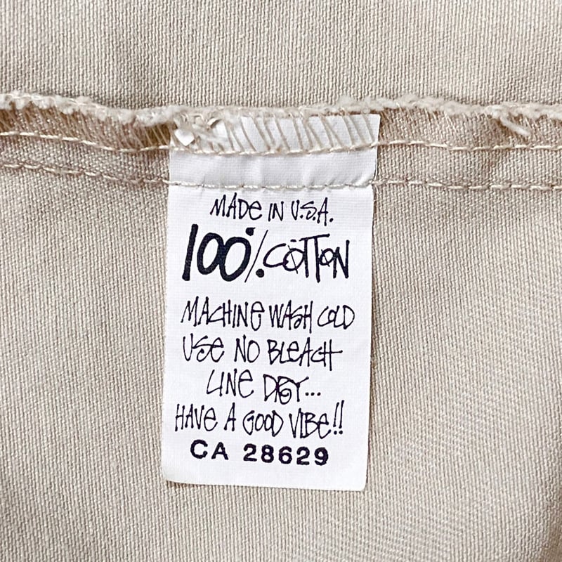 ジャケット・アウター STUSSY 90s COTTON CHINO ZIP JACKET BEIGE STUSSY 90s COTTON CHINO ZIP JACKET BEIGE LARGE