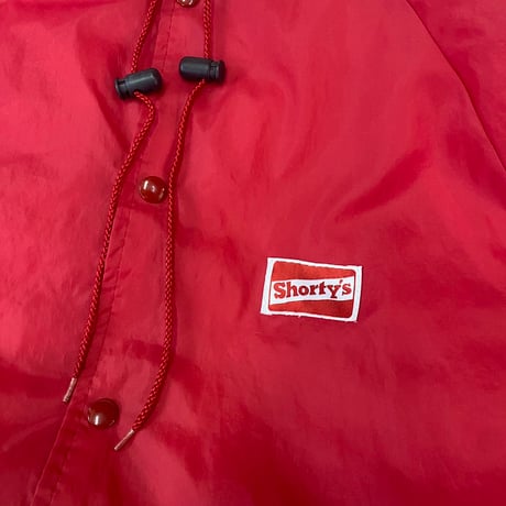SHORTY'S 90S HOODED COACH JACKET RED LARGE 68112
