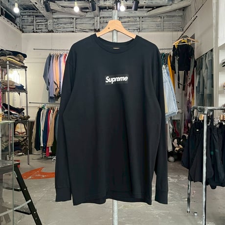 Supreme BOX LOGO LS TEE BLACK LARGE 91373