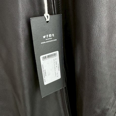 JUST DON REAL LEATHER JACKET BLACK MEDIUM 31JUSH52P 77724