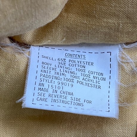 McGREGOR 90-00S NYLON PADDED JACKET BEIGE MEDIUM 82542