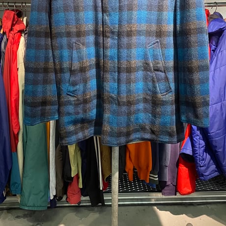 PENDLTON 50-60S REVERSIBLE WOOL/COTTON COAT BLUE/BEIGE fits LARGE 35968