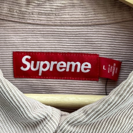 Supreme WASHED CORDUROY SHIRT DUSTY PINK LARGE 26413