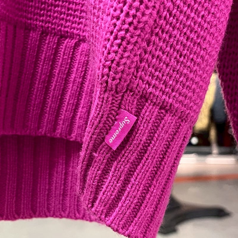 Supreme CHEST STRIPE SWEATER PINK LARGE 26412 |