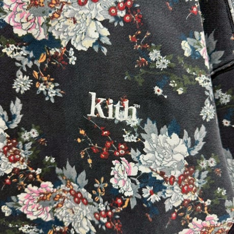 KITH FLORAL WILLIAMS III HOODIE NAVY MULTI MEDIUM 17606