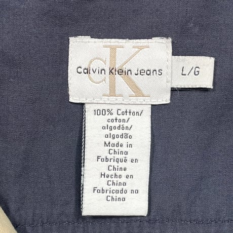 CALVIN KLEIN JEANS 90-00S COTTON ZIP JACKET LARGE NAVY 92681