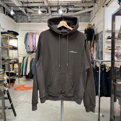 MLVINCE INSIDEOUT HEAVY WEIGHIT EMBROIDERY LOGO HOODIE BROWN MEDIUM 48078