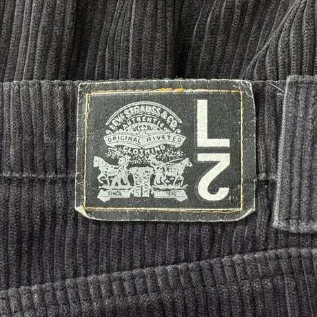 LEVI'S 90S SILVER TAB BAGGY CORDUROY CUT OFF PANT BLACK 32 52245