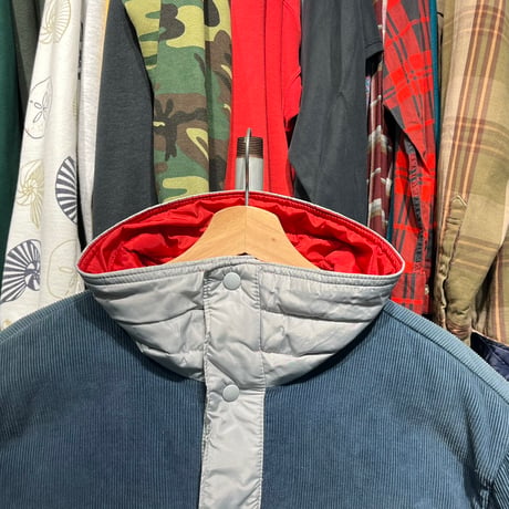 SKYR WESTERN YORK NYLON/CORDUROY DOWN JACKET BLUE XXL 74835