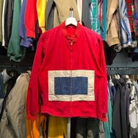 VINTAGE FLAG PANEL COTTON JACKET RED/WHITE/NAVY FITS MEDIUM 94078