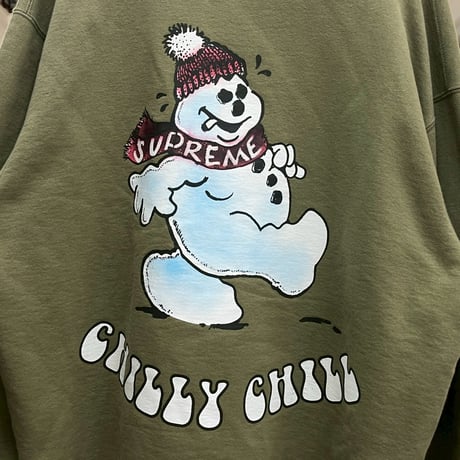 Supreme SNOWMAN HOODED SWEATSHIRT LIGHT OLIVE XL 47731
