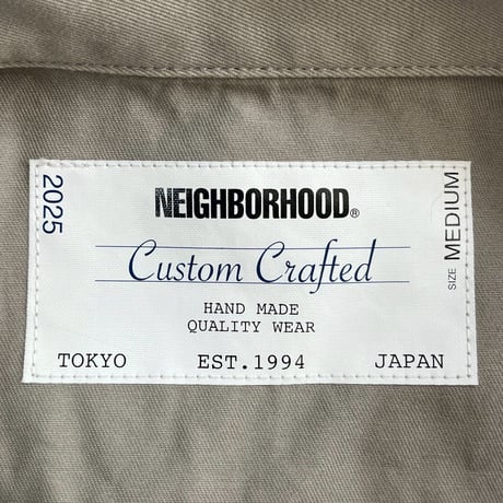 NEIGHBORHOOD 25SS MEMORIAL COVERALL JACKET GRAY MEIDUM 251AQNH-JKM01 26926