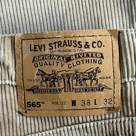 LEVI'S 90S 565 CORDUROY PANT BEIGE 38/32 98278
