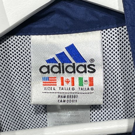 ADIDAS 90S HALF SNAP NYLON JACKET NAVY LARGE 66640
