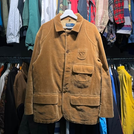 POLO RALPH LAUREN 90S CORDUROY HUNTING JACKET BEIGE LARGE 82540