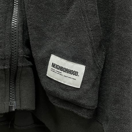 NEIGHBORHOOD PILE PARKA ZIP HOODIE BLACK XL 241FPNH-CSM08 82312