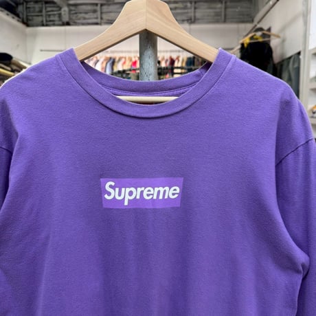 Supreme BOX LOGO LS TEE PURPLE MEIDUM 71741