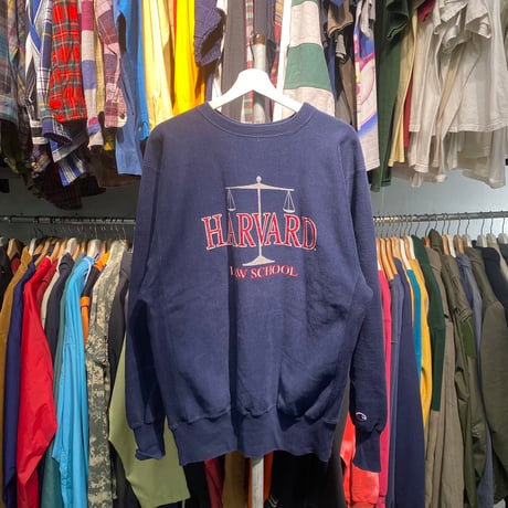 CHAMPION 90S RW SWEAT HARVARD LAW SCHOOL NAVY XL 98471