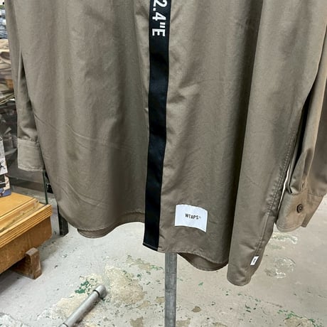WTAPS BD 02 CTPL BROADCLOTH LS SHIRT OLIVE DRAB 04 222TQDT-SHM03 90209