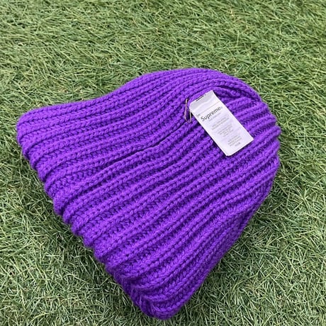 Supreme CLASSIC LOGO CHUNKY RIBBED BEANIE PURPLE 47746