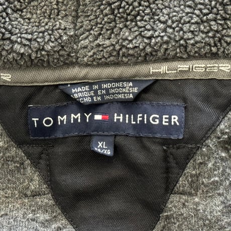 TOMMY HILFIGER 90S FLECCE HOODIE GREY/BLACK XL 98455
