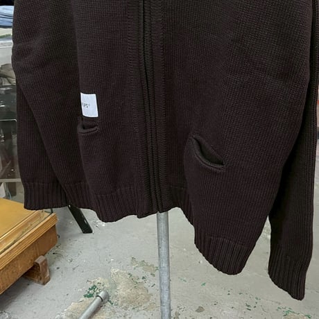 WTAPS PALMER SWEATER CARDIGAN BROWN 04 232MADT-KNM03 64674