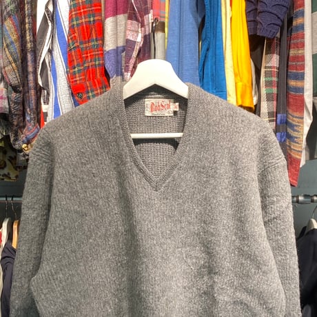ROB SCOT 60S MOHAIR KNIT GREY LARGE 06359