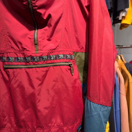 L.L.BEAN TYROLEAN TAPE ANORAK RED fits LARGE 92713