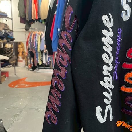 Supreme MULTI LOGO HOODED SWEATSHIRT BLACK XL 73961
