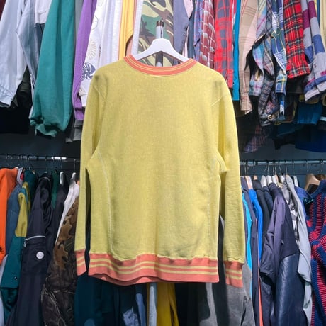 CHAMPION 90S RW SWEAT SCRIPT LOGO YELLOW LARGE 03018