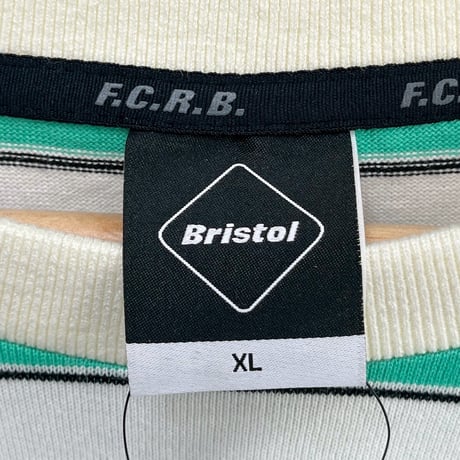 FCRB LS BORDER POCKET TEE WHITE/GREEN XL FCRB-220080 91181