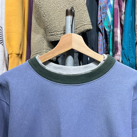 CHAMPION 90S RW SWEAT ELBOW PATCH BLUE/GREEN LARGE 52249