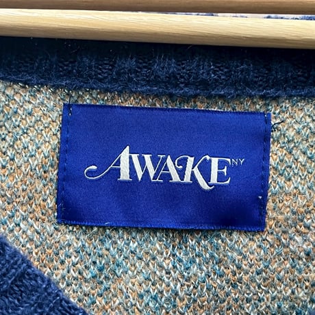 AWAKE MOHAIR CARDIGAN DOUBLE PLAID MEDIUM 95533